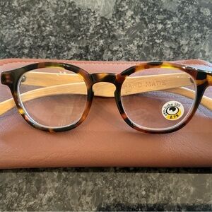EyeBobs Tortoise Bamboo Reading Glasses Bitty +2.75